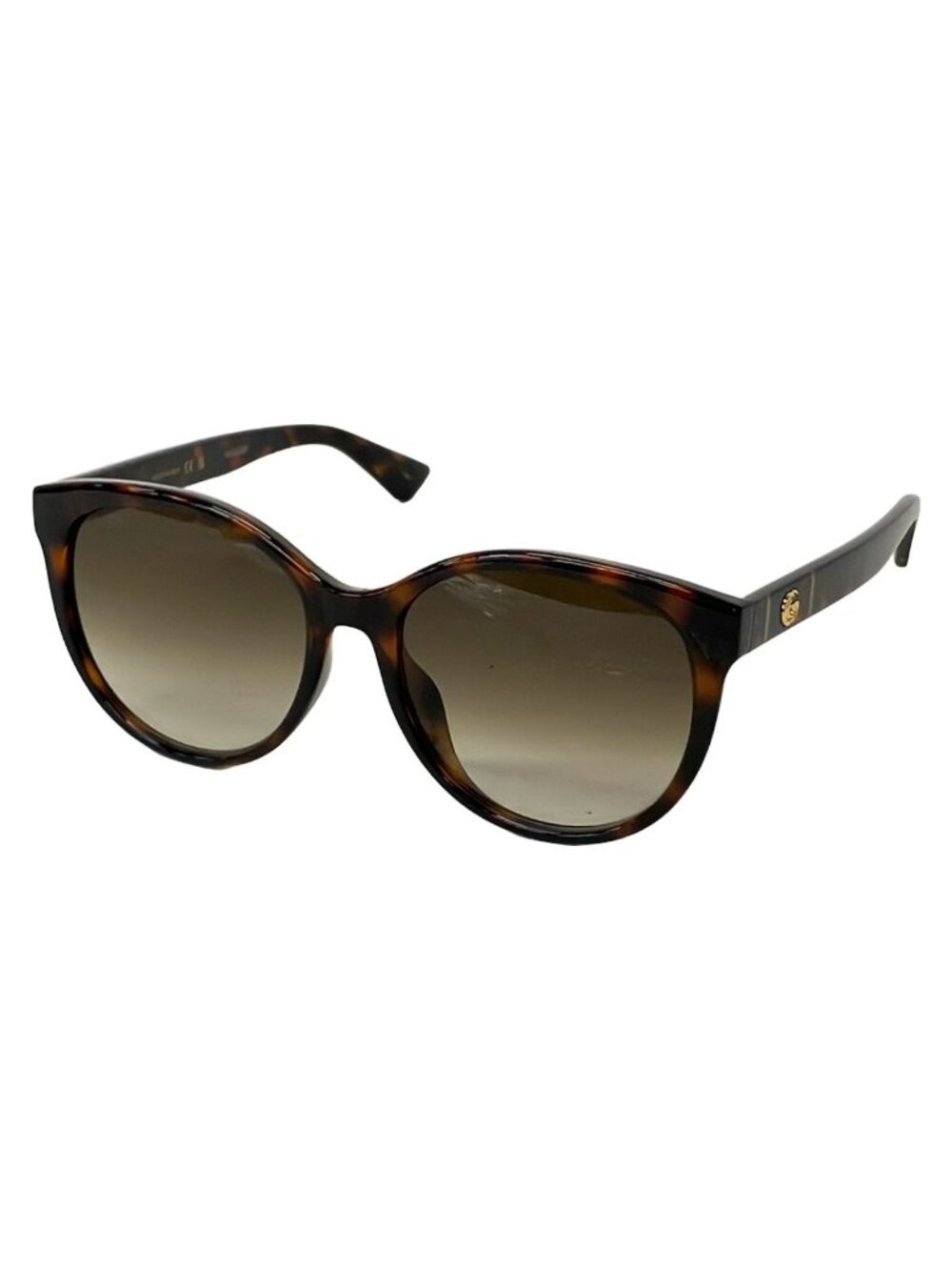 Gucci Sunglasses Dark Brown Gold Double Eyewear